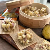 ひろりんさんの料理 鬼まんじゅう👹🍠ひろりん便でほっこりおやつ🍵