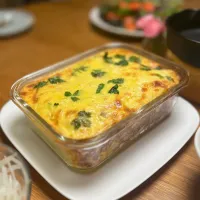 12/13の夕食　キッシュロレーヌ