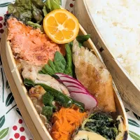 本日のお弁当〜鮭の西京焼弁当|f.1125beさん