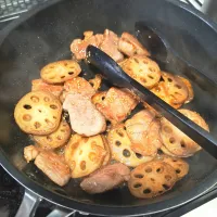 レンコンと豚ヒレ肉の甘酢炒め| 112さん