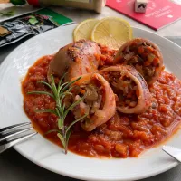 地中海風☆イカの詰め物トマト煮|スイーツポテトさん