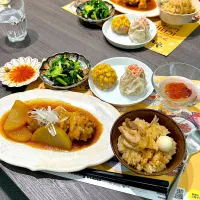 肉汁あふれる焼売と骨付き鶏のオイスター蒸し|yuminnさん