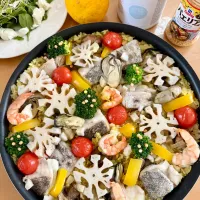 冬のパエリア🥘