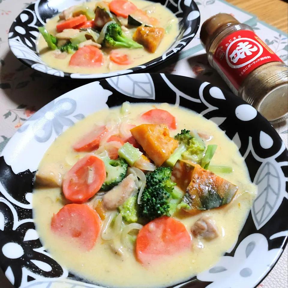 鶏と南瓜の豆乳クリームシチュー|cherry🍒さん