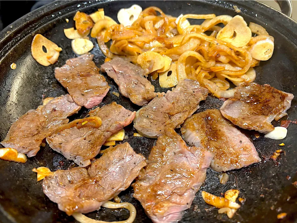 ⑤12月13日・［牛タン屋のコース🥰］・ハラミ焼いたら❣️こんな感じ😅✨|山勝さん