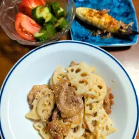 豚バラとレンコンの甘酢炒め|ぱやさん