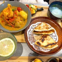 椰香黃咖喱牛腩配薄餅|skyblueさん