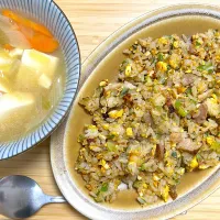 #焼豚炒飯 #豆腐の中華スープ|トリさん