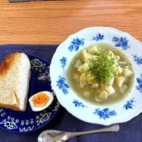 朝の具だくさんスープ|かおポンさん