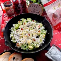 長ネギとシラスのアヒージョ🇪🇸