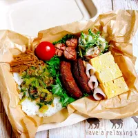 🐔昼【チキンハンバーグ弁当】🍱|Laniさん