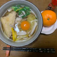 昼食　月見キツネうどん|ATさん