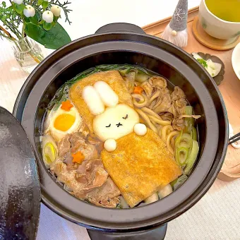 Snapdishの人気料理写真:おやすみミッフィーうどん