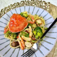 香箱蟹🦀のパスタ|富士子🍒🐰🍓さん