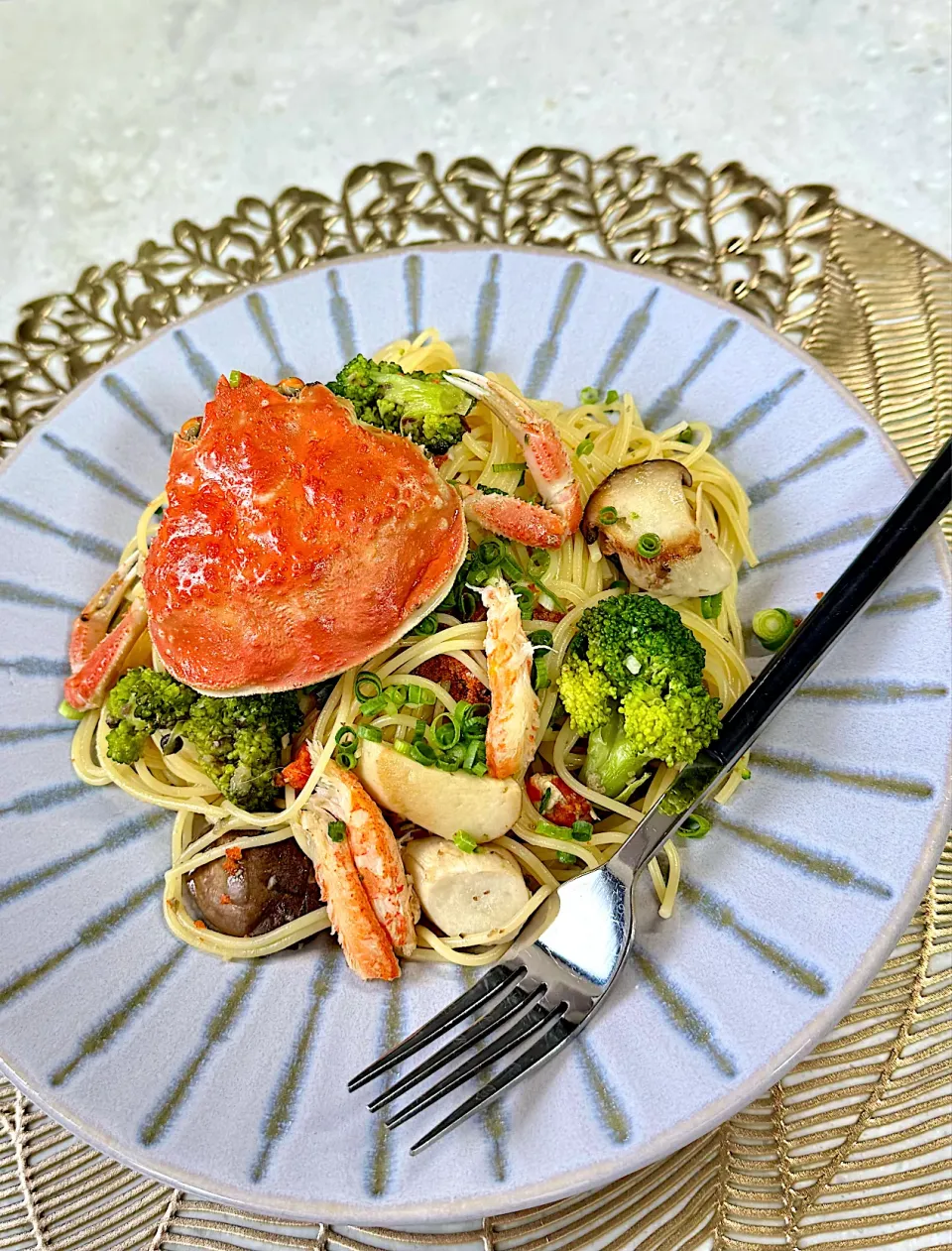 香箱蟹🦀のパスタ|富士子🍒🐰🍓さん