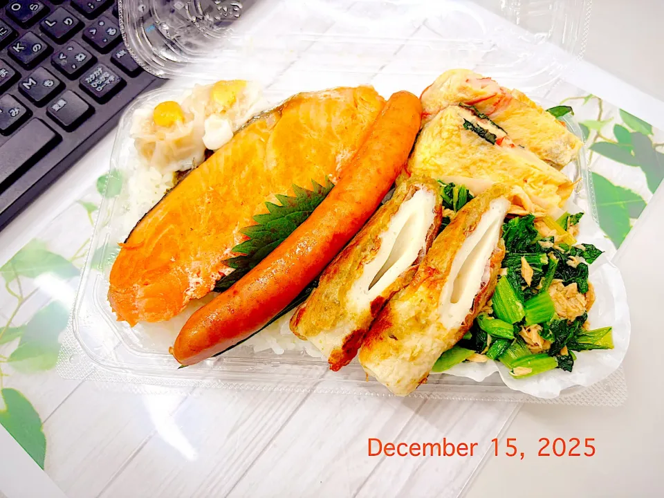 🅜🅔🅝🅤  鮭のお弁当     🎉㊗️400投稿目|Tsuu_chan‪ ·͜·♡‬さん