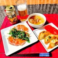 【主菜】サーモンの和風カルパッチョ| シュビラさん