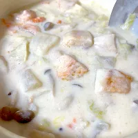 サーモンと冬野菜のクリームシチュー|花ママちゃんさん