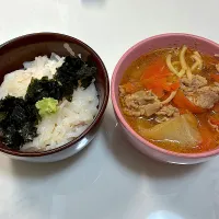 イカ丼&昨日の鍋の残りでうどん|なおさん