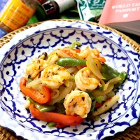 エビのチリインオイル炒め（ナンプリックパオ・パッ・クン）|めいめいさん