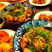 焼き鳥丼と肉じゃがと切干大根😋|＊yurika＊さん