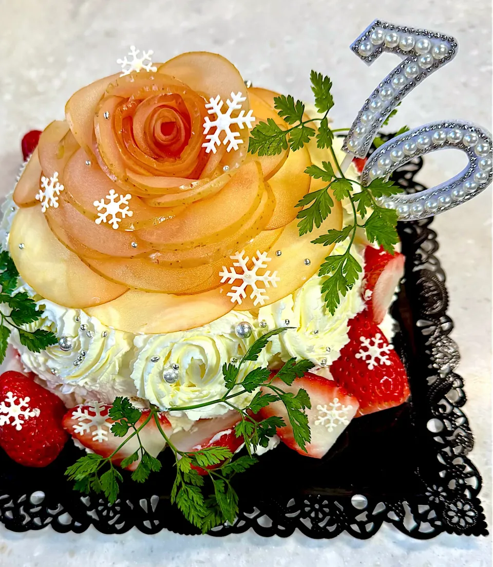 70歳古希のケーキ|富士子🍒🐰🍓さん