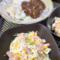 コールスロー＆カレーライス| テケテケさん