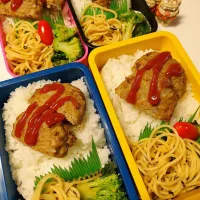 息子、夫、私、娘弁当|みどりさん