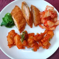 鮭チーズフライ、キムチ、鶏チリ|ナナさん