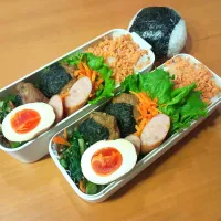 次男弁当&おにぎり