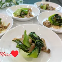 《レシピ有》チンゲン菜としめじの炒め物|Mariさん