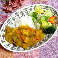 豚肉と厚揚げのカレー風✨