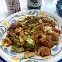 液体みそを使って作った、野菜と鶏の味噌炒め♫wwwww|Yoshihiro Andoさん