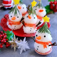 ツリーをまとった小さな雪だるま| あーたんさん