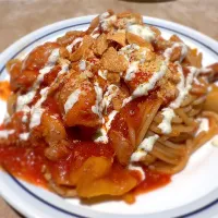 ガーリックトマトチキン🧄🍅🍗🍝サラダセット🥗|buhizouさん