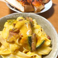 ＊カリカリベーコンととろとろかぼちゃのカルボナーラ＊|ultramarineさん