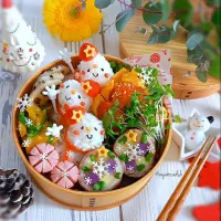 ☃️小さい雪だるまさん達の
クリスマス弁当🎄|ayano.adshさん