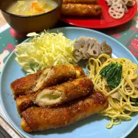 ちくわチーズの豚肉巻きうまだれ♬|panchiさん