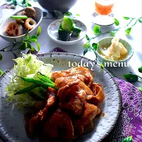 夕飯メニュー　豚の生姜焼き|山田 奈味　Instagram ＊nmymd369さん