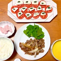 豚肉しょうが焼き&かぼちゃのポタージュ|マイさん