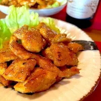 むね肉の甘辛カレーだれ|おかちさん