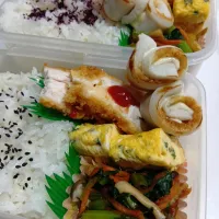 小松菜炒めチキンカツ弁当|yayoi.Kさん