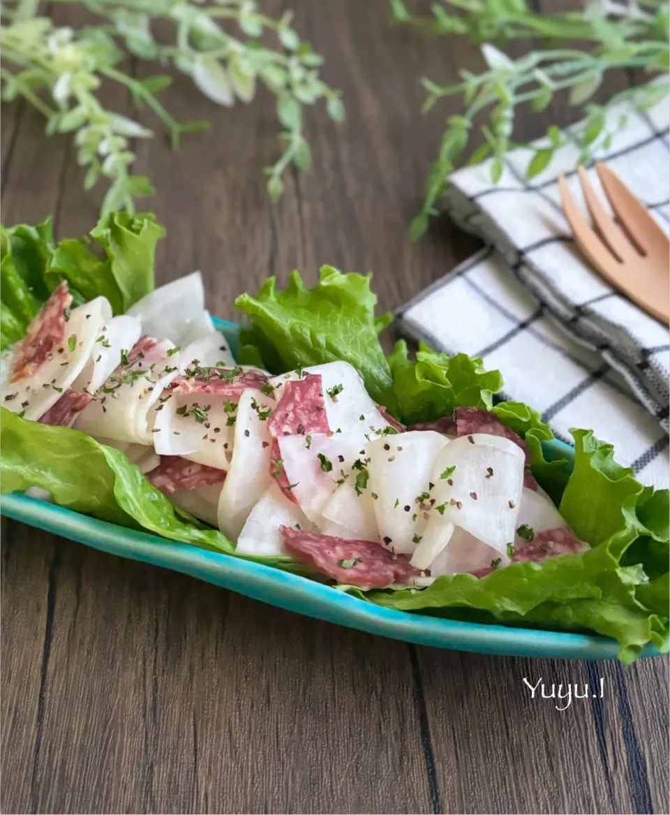 かぶとサラミのサラダ|ゆーこどんさん