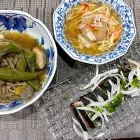 頂き物　収穫野菜で晩ご飯|sakuramochiさん