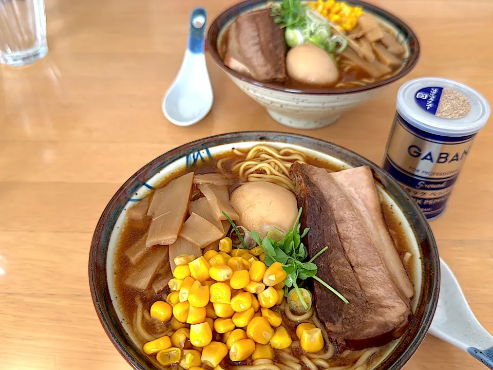 お昼は醤油ラーメン(北海道のとん平)|こどもおやじさん