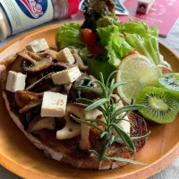 きのこ＆レンコンnoタルティーヌ