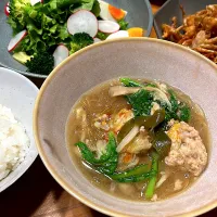 肉団子と春雨のスープ|おさかなさん