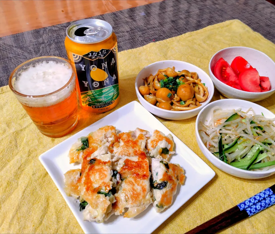 【主菜】ササミの青じそチーズ焼き|シュビラさん