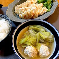 鶏団子スープとチキンナゲット|Mikaさん