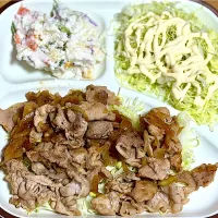 ☆豚のしょうが焼き定食|まぁたんさん